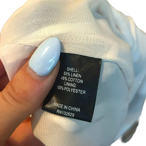 Revolve Majorelle Miles Jumpsuit in Blue Stripe NWOT Strapless Linen Size Medium - Picture 13 of 13